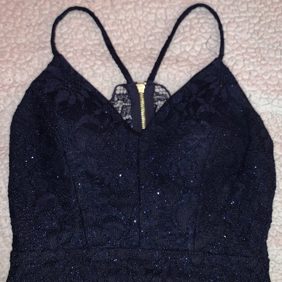 blue sparkled cocktail dress - Picture 4 of 5